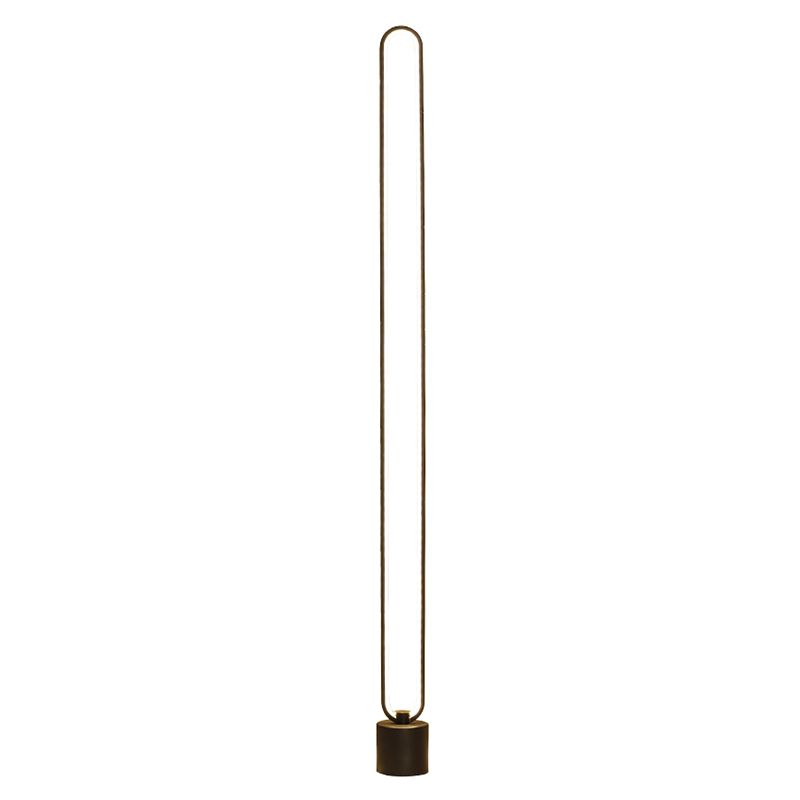 Minimalist Halo Floor Light Metal Living Room LED Standing Floor Lamp with Acrylic Shade