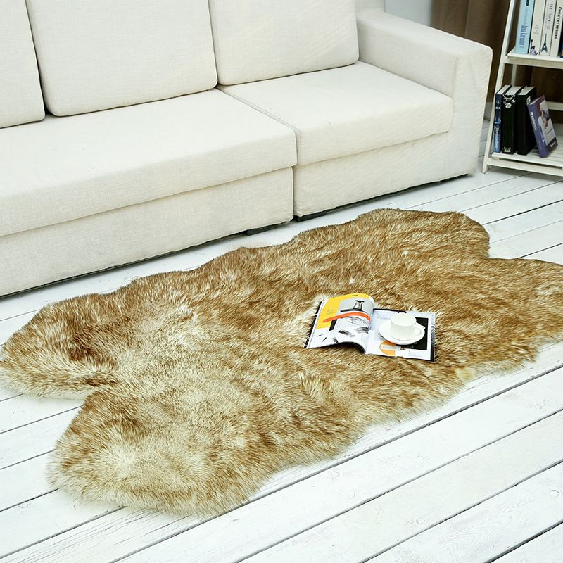 Lässiger Wohnzimmer Teppich Multi-Farbe Feste Farbe Innen Teppich Fluffy Nicht-Schlupf-Backing Easy Care Area Teppich