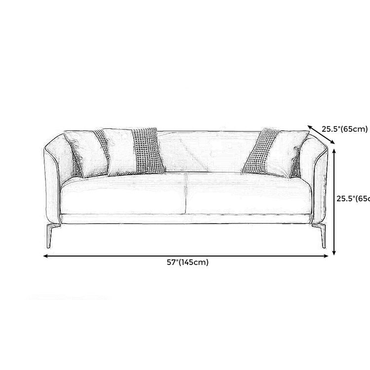 Scandinavian Tight Back Sofa Tuxedo Arm Couch for Living Room