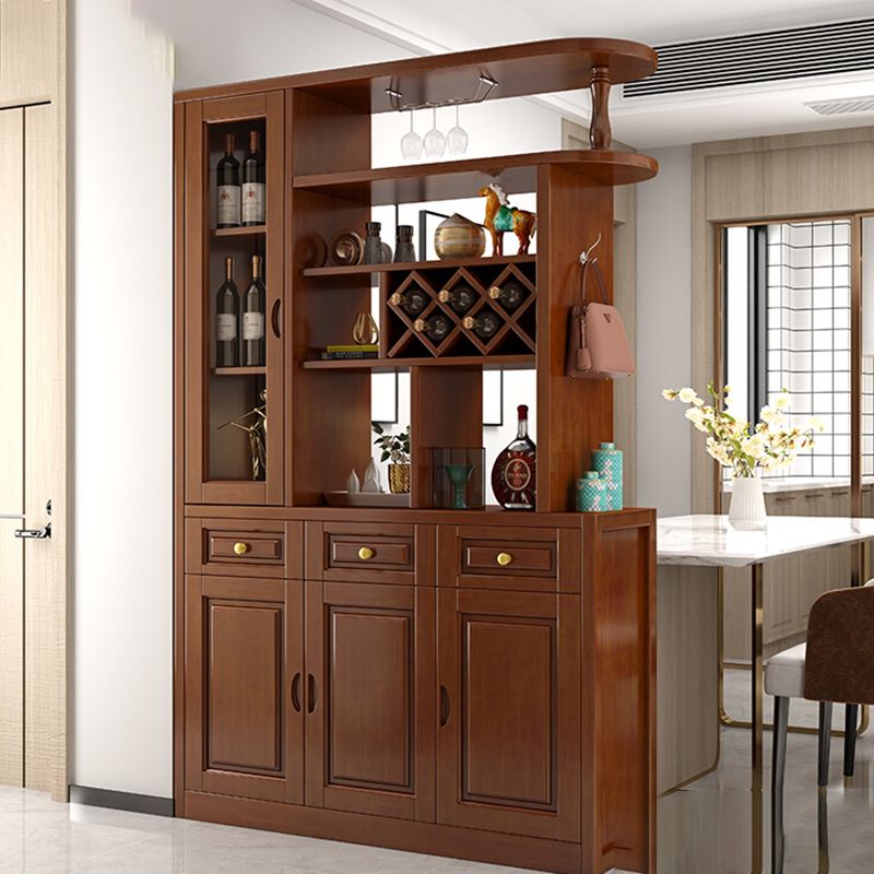 Contemporary Solid Wood Cabinet 78.74" H Accent Cabinet with Drawer and Door