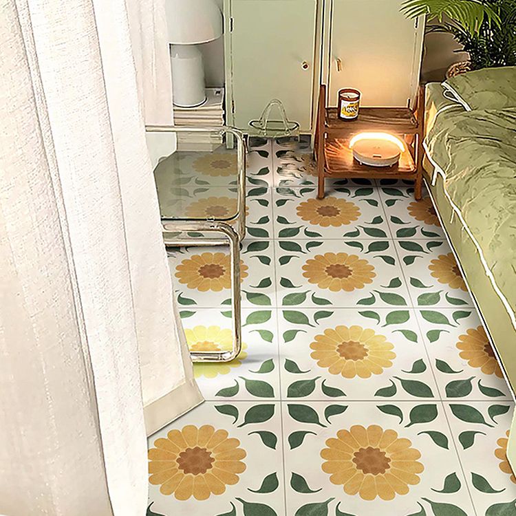 Patterned Singular Tile Ceramic Indoor Floor Tile with Square Shape