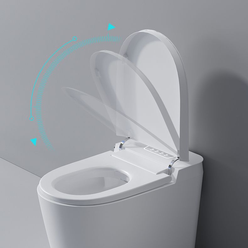 Elongated Floor Bidet 15" Wide All-In-One Smart Toilet Seat Bidet in White