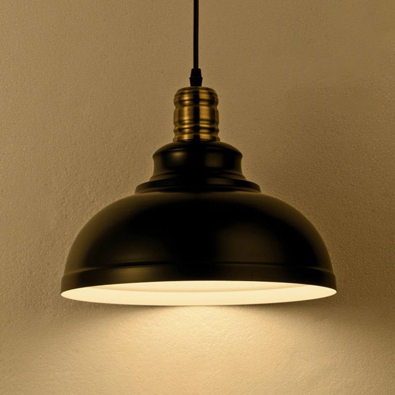 Couverture de pot vintage Lampe suspendue à un seul bulbe d'éclairage en métal pour salle à manger