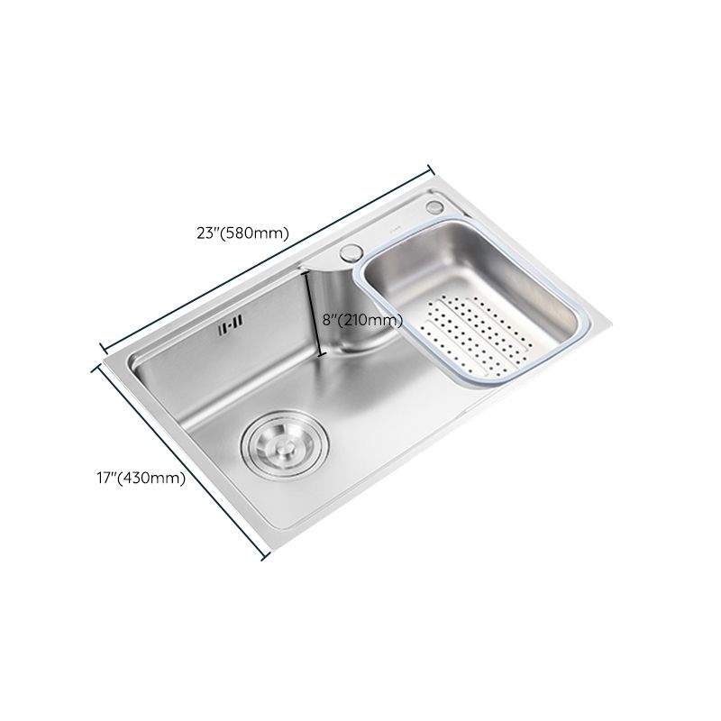 Modern Style Kitchen Sink Noise-cancelling Design Drop-In Kitchen Sink