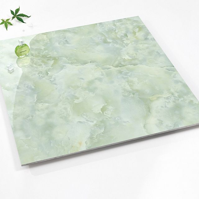 Square Floor Tile Straight Edge Polished Water Resistant Marbling Tile