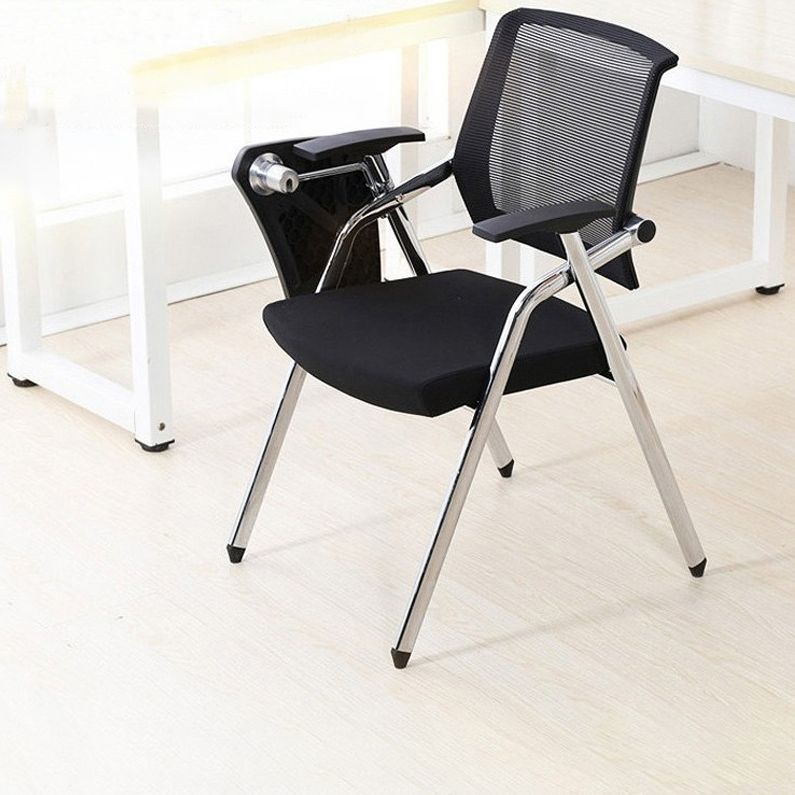 Mid Back Mesh Conference Chair Modern Home Office Fixed Arms Office Chair