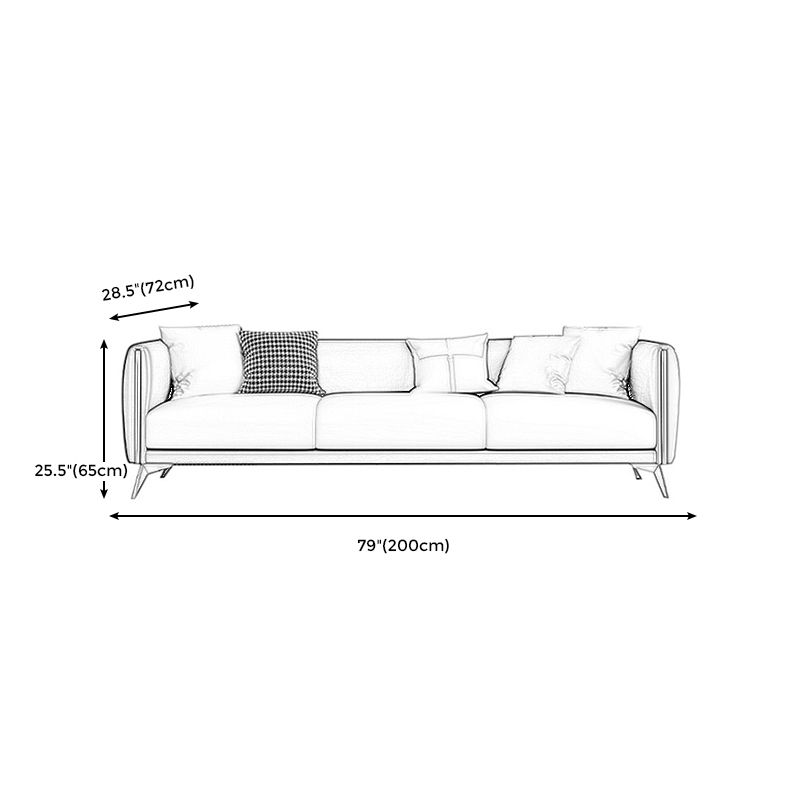 Contemporary Tight Back 4-seater Sofa with Hair Pin Legs for Apartment