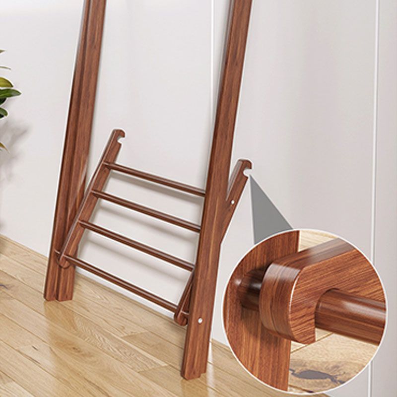 Modern Coat Hanger Hanging Rail Shelves Wood Entry Hall Tree