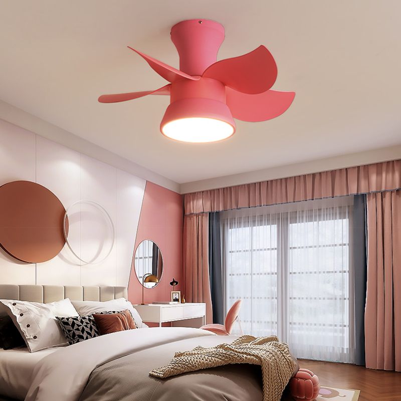 1-Light Ceiling Fan Light LED Ceiling Mount Lamp with Acrylic Shade for Kid's Room