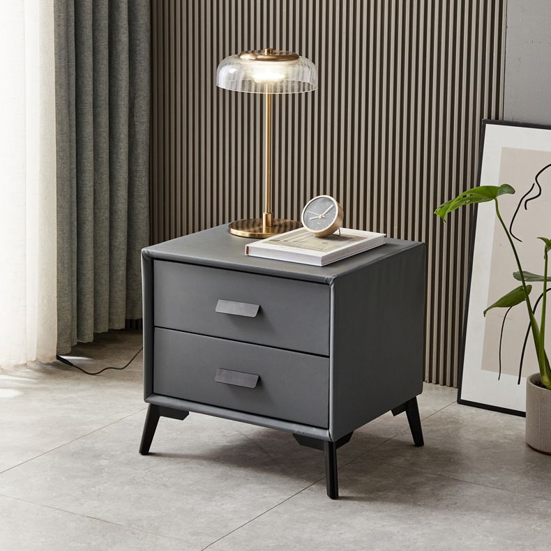 Modern Bedside Cabinet Solid Wood Accent Table Nightstand for Bedroom