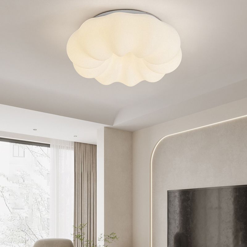 Modern White Ceiling Light LED Ceiling Mount Light with Acrylic Shade for Living Room