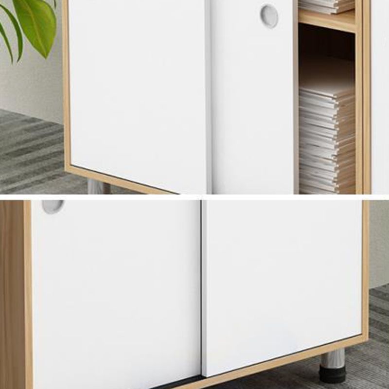 Modern Cabinet Wood with Storage and Adjustable Storage Shelves File Cabinet