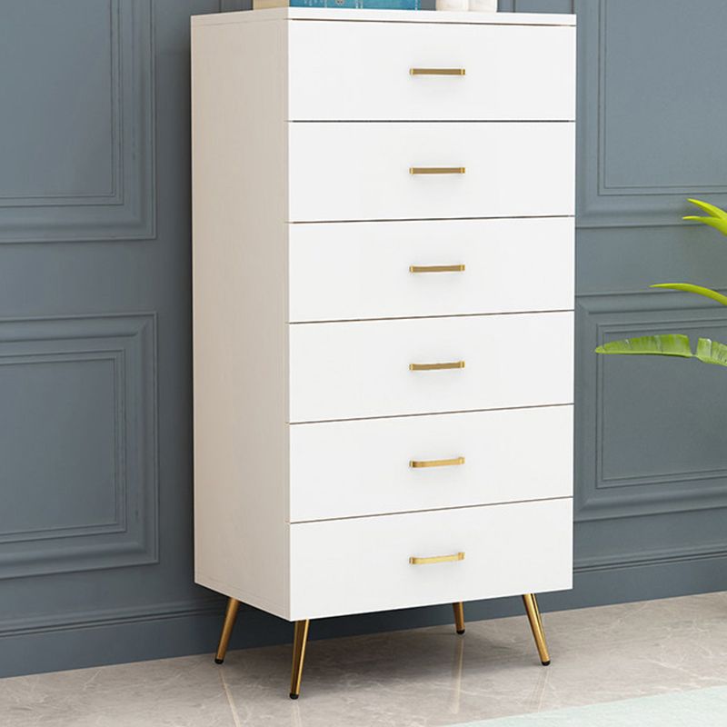 White 15.74" Wide Accent Chest Rubberwood Chest with Drawers