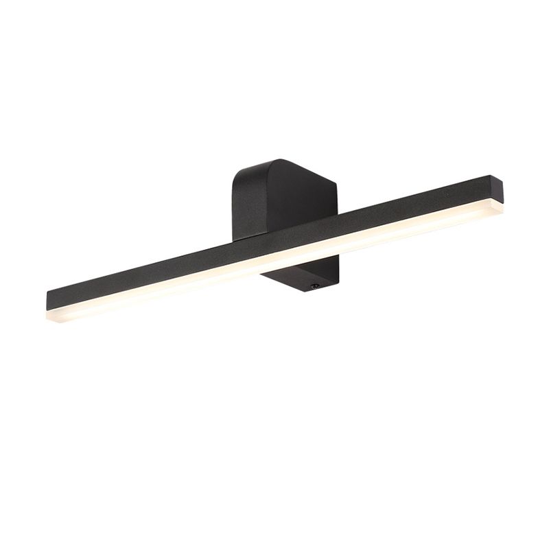 Linear Vanity Lamp Modern Metal Led White/Black Wall Mount Vanity Light in Natural Light, 16"/19.5"/23.5" Wide