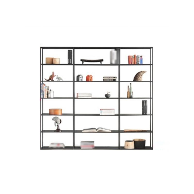 Libreria per scaffali aperti in stile minimalista con scaffale rettangolare