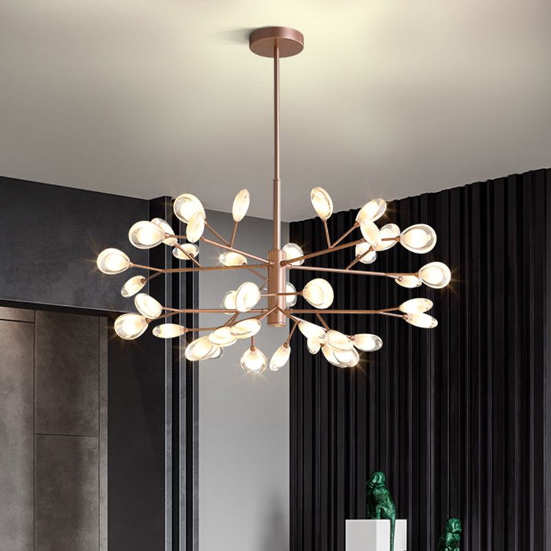 Sputnik Firefly Salon LED Plafond Lighting acrylique Postmodern Chandelier Lightture