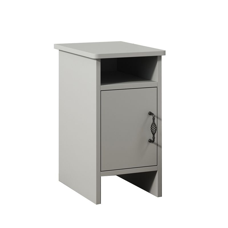 Modern Bedside Cabinet Right Side Grey Imitation Wood Night Table with Door