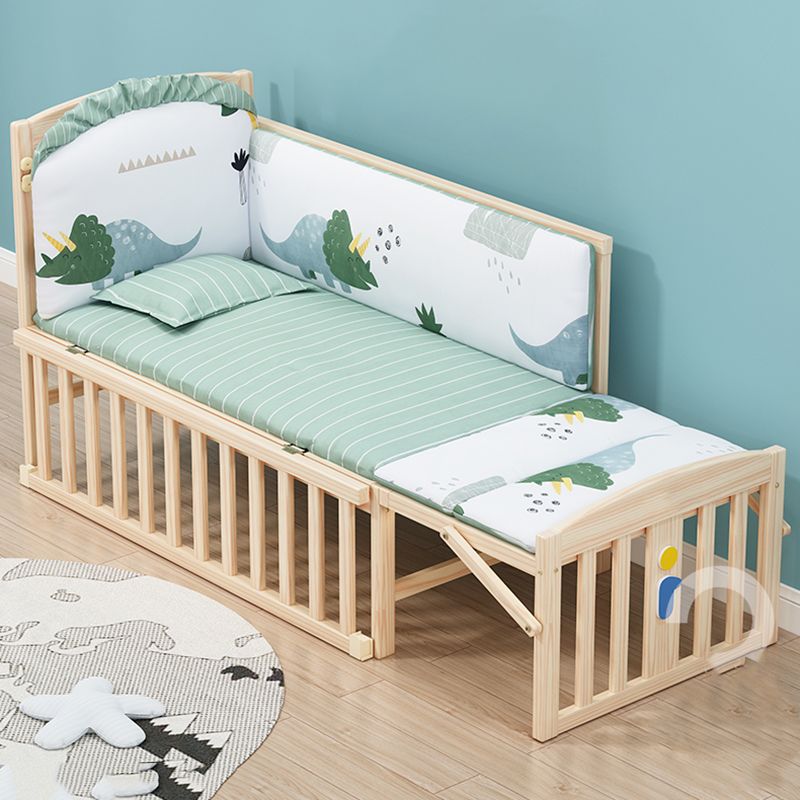 Modern Kids Bed Mattress Included Detachable Guardrails Toddler Bed