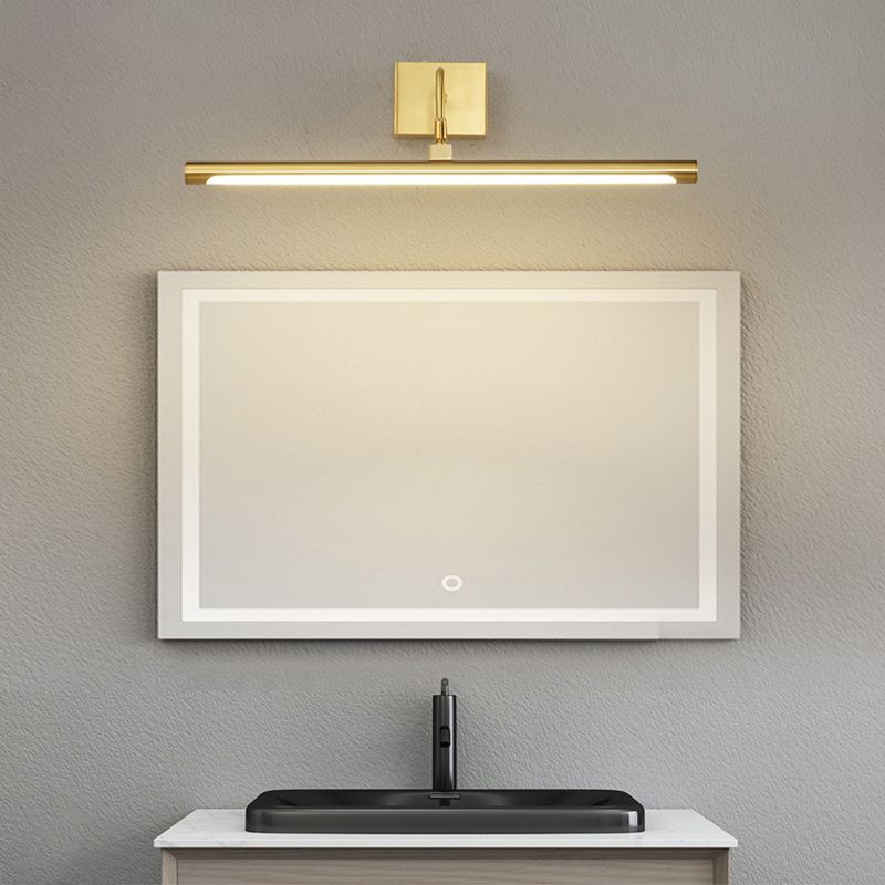 Modern Luxury Style Linear Wall Mounted Vanity Lights Copper Wall Lighting Ideas for Bathroom