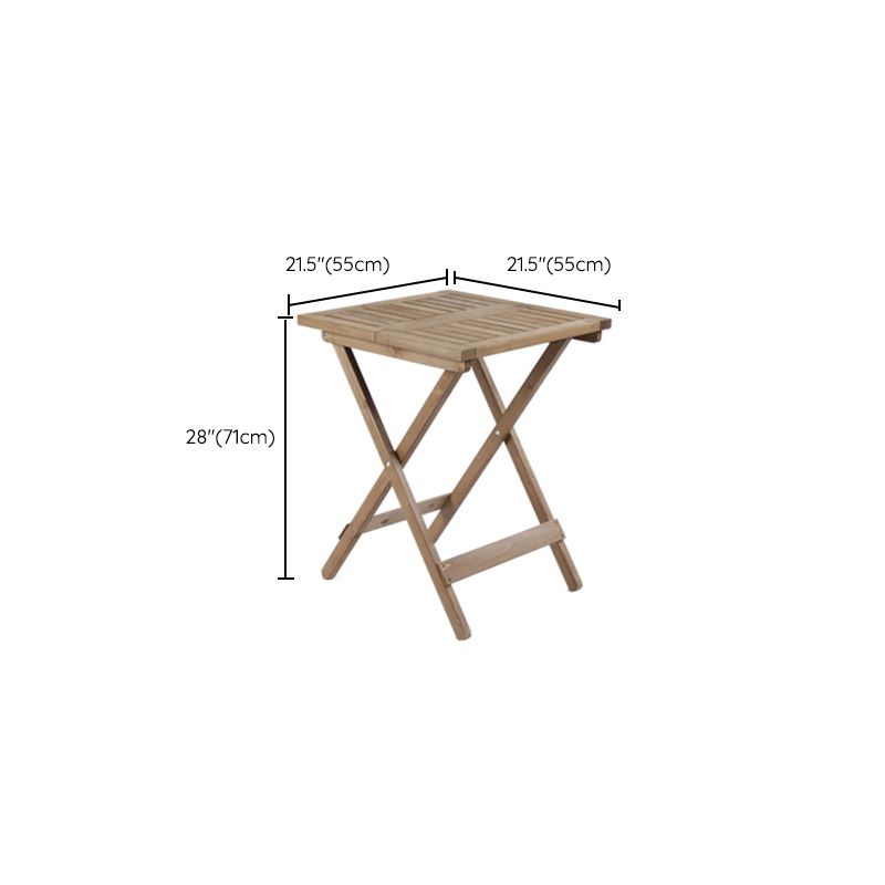 Solid Wood Brown Patio Table Folding Contemporary Camping Table