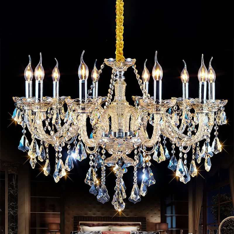 Noordse stijl kroonluchter licht kristalglas hanglamp voor woonkamer