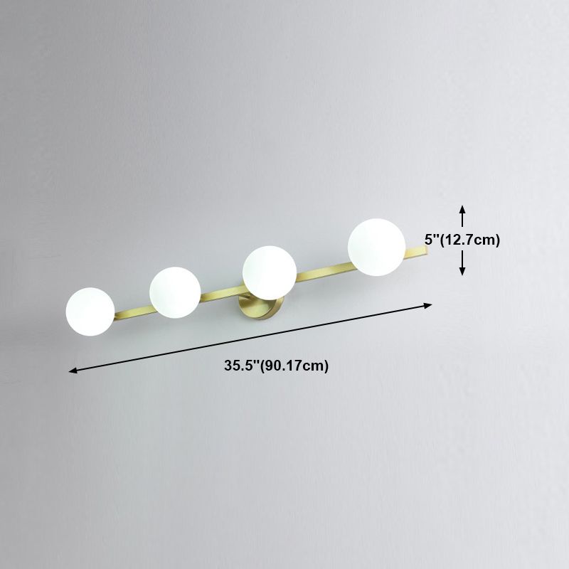 Postmodern Vanity Light Strip Glass Ball Vanity Lighting Fixture for Bathroom