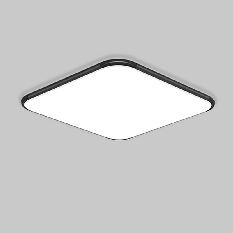 Minimalism Ceiling Light Fixture Black and White LED Flush Mount for Bedroom