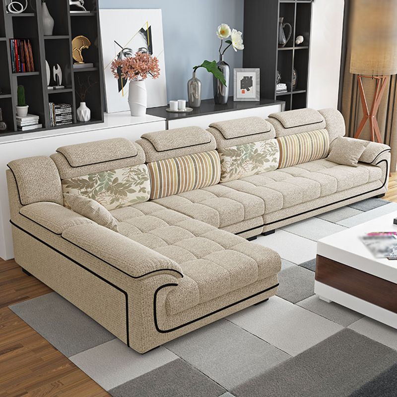 140.94"L x 68.5"W x 33.46"H Pillow Top Arm Sofa and Chaise Cushion Back Sectionals