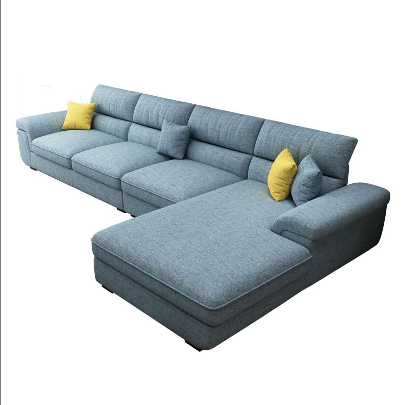 Modern Removable Cushions Sectionals 37.4"H Pillow Top Arm Sofa with 4 Pillows