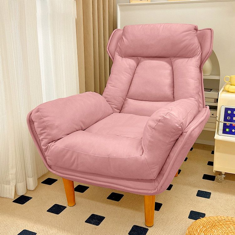 Modern Wood Recliner Chair Manual Solid Color Recliner Chair