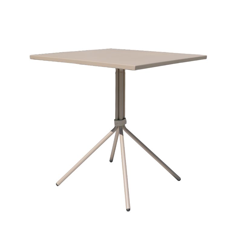 Contemporary Outdoor Table Metal Dining Table with Tripod Base