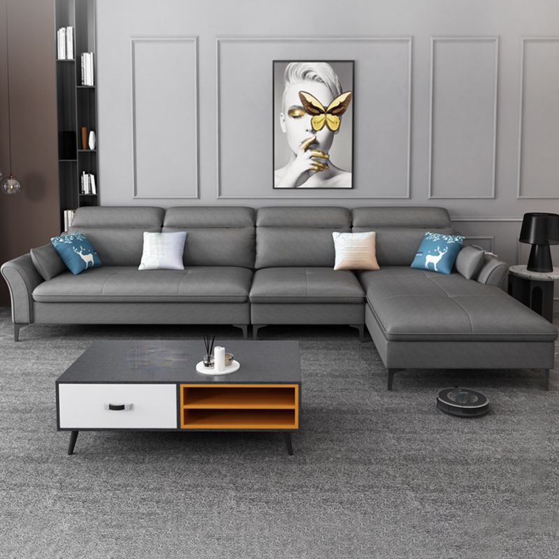 Modern Modular Sectional with Storage and USB for Four People