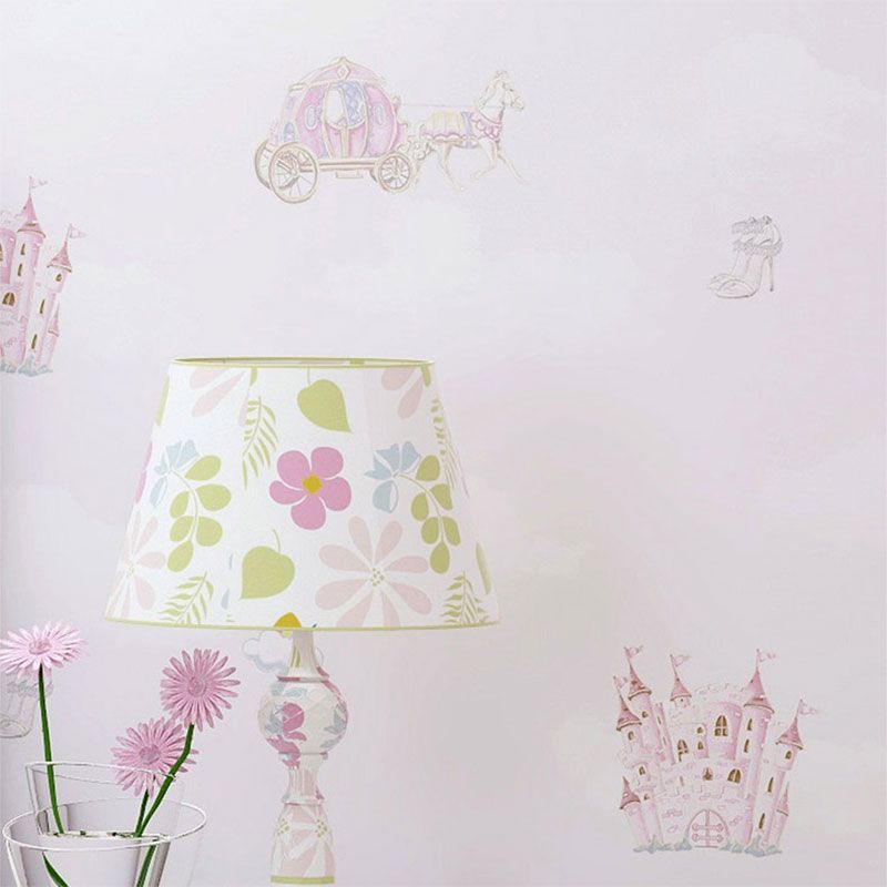 Moisture-Resistant Castle Wall Decor 33'L x 20.5"W Contemporary Wallpaper Roll for Children's Bedroom, Non-Pasted