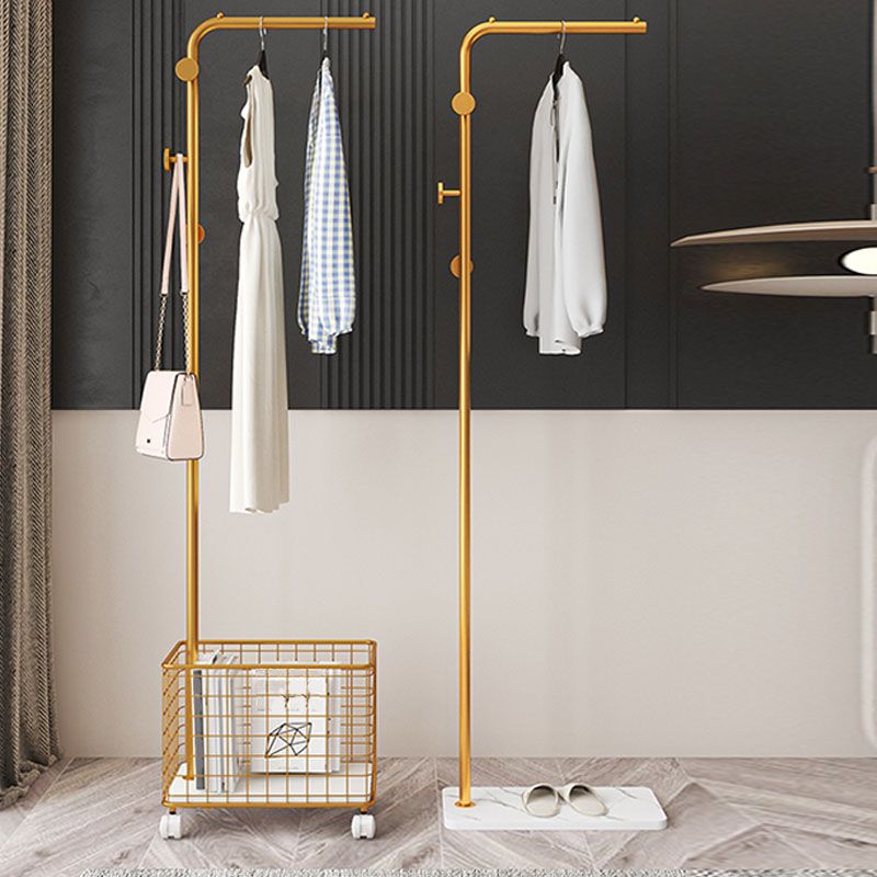 Glam Hall Stand Metal Hooks Shelving Included No Distressing Free Standing Rack Metal