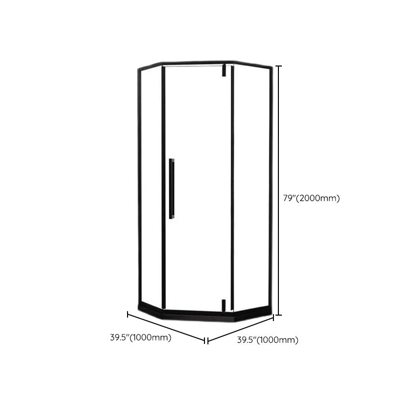 Tempered Glass Shower Stall with Fixed Panel Neo-Angle Corner Shower Stall