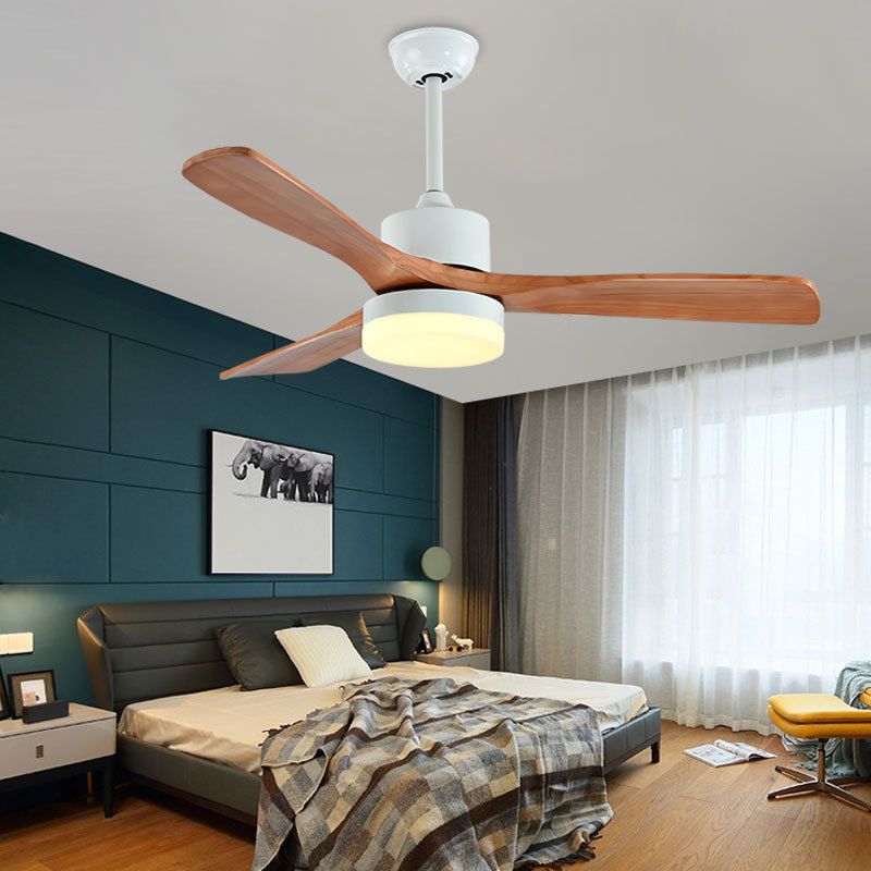 Nordic Wooden Ceiling Fan Light Fixture Simple Ceiling Lamp for Bedroom