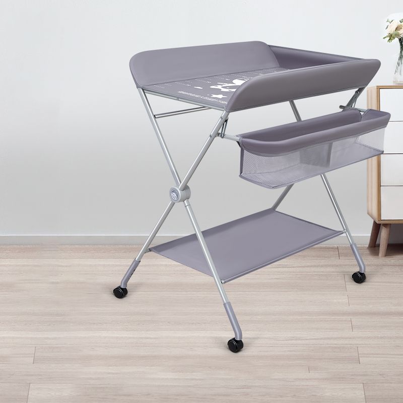 Folding and Portable Changing Table Metal Baby Changing Table with Pad