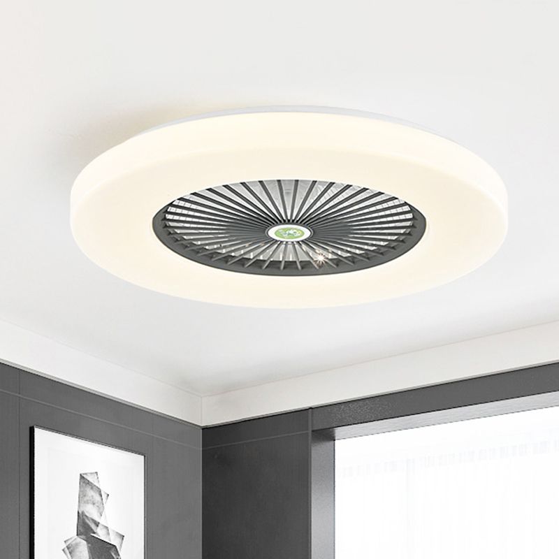 21 "de largeur d'éclairage de ventilateur de plafond en acrylique rond