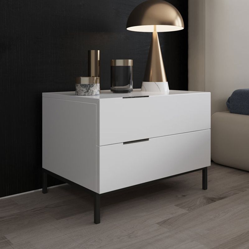 Modern Wooden Night Table White/Grey Drawer Storage Bed Nightstand