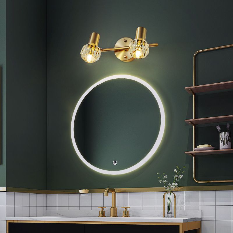 Modern Crystal Makeup Mirror Light Bathroom Simple Style Mirror Lamp Fixture