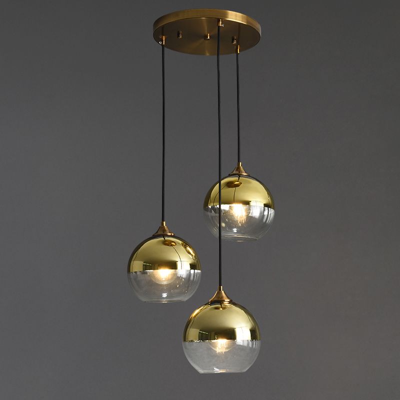 Modern Style Spherical Shape Pendant Lighting Glass Pendant Light for Living Room