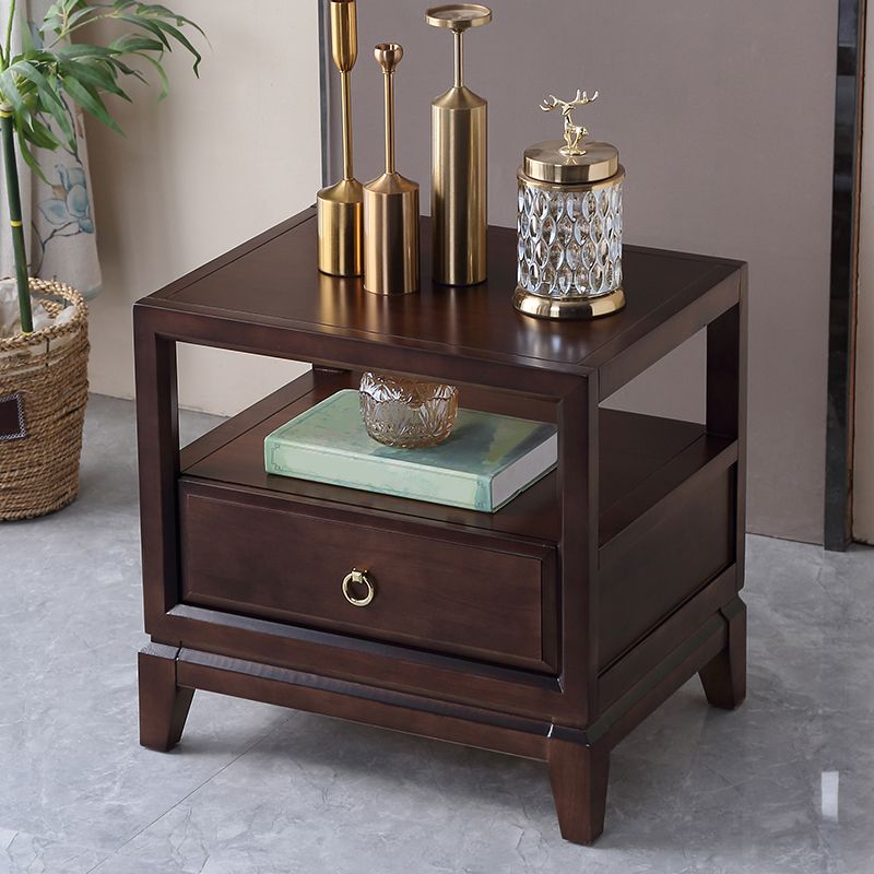 Traditional Nightstand Solid Wood Accent Table Nightstand with Drawer