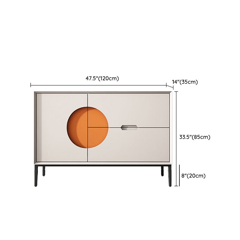 Modern Drawers Sideboard Table Engineered Wood Credenza for Living Room