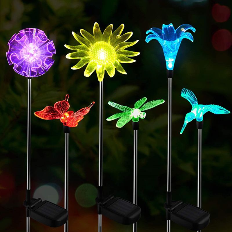 Clear Angel LED Lawn Light Decorative Acrylic Solar Powered Landscape Lighting, 1 Piece