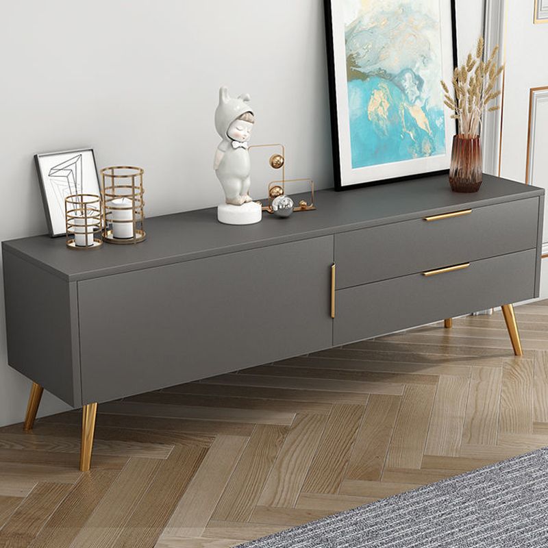 Faux Wood TV Console Contemporary TV Media Stand with Drawers