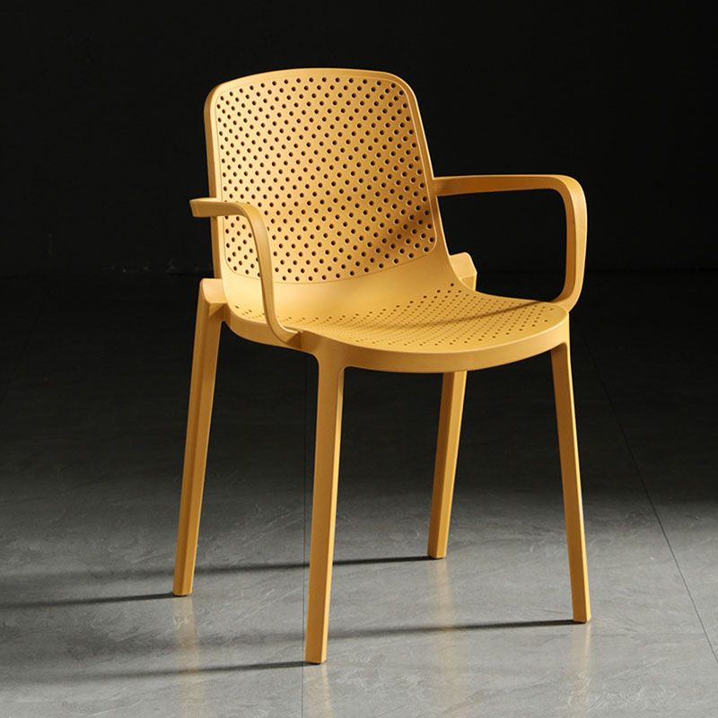 Contemporary Plastic Chair Parsons Chair in Matte Finish for Home