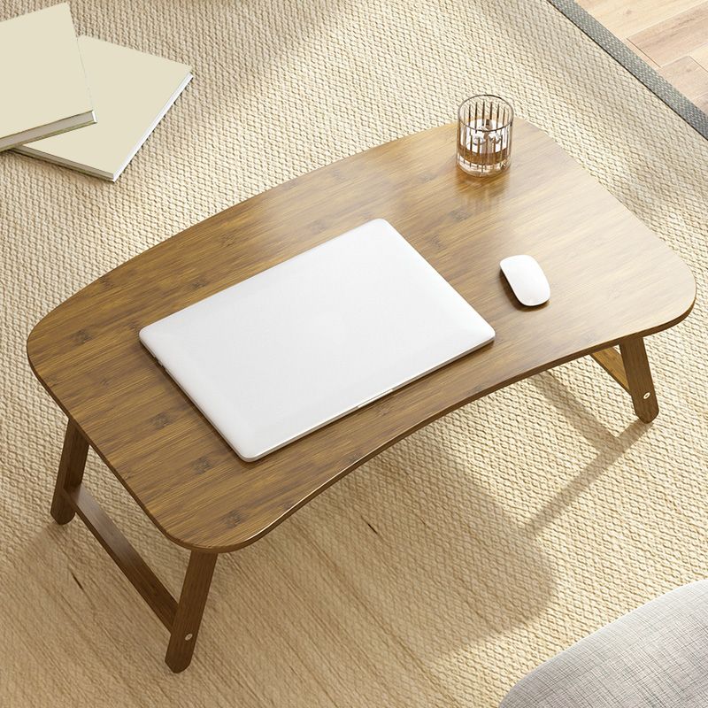 Contemporary Style Wood Office Desk Irregular Shape Task Desk for Home