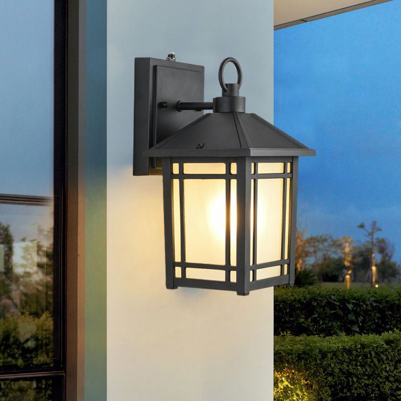 Black Industrial Sconce Light Fixtures Wrought Iron Wall Lamp Sconce for Hallway