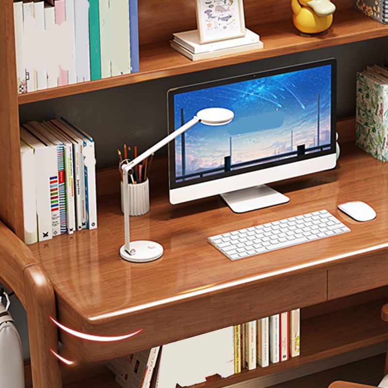 Modern Adjustable Height Writing Desk Solid Wood Home Office Desk