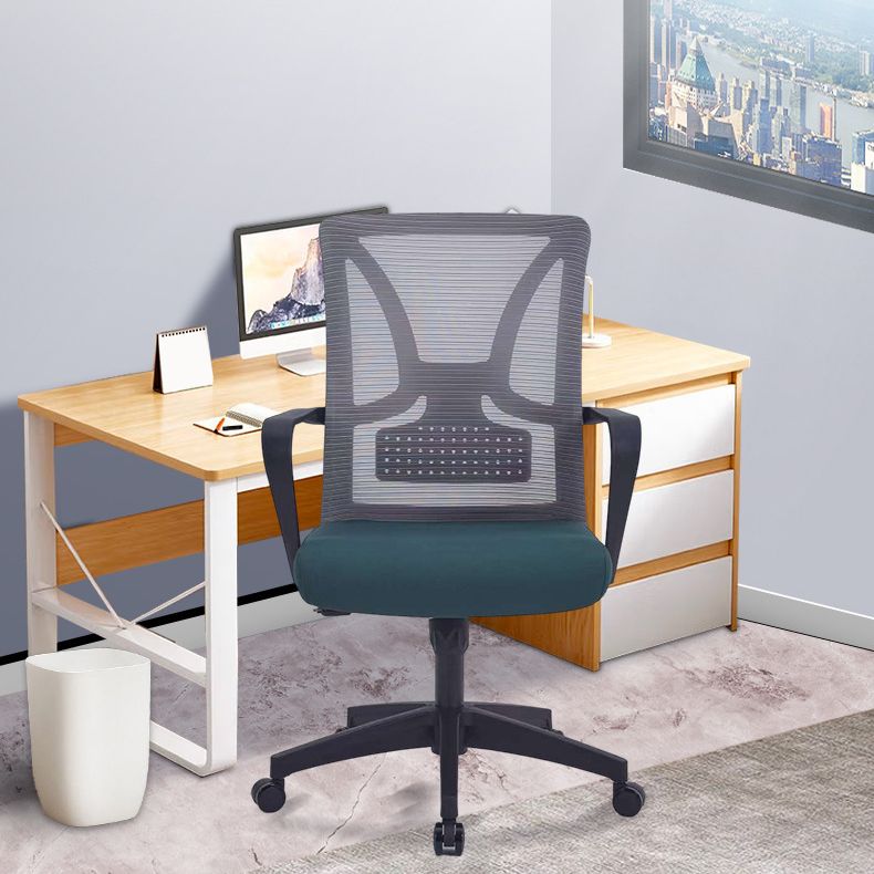 Modern Fixed Arms Office Chair Tilt Mechanism No Distressing Ergonomic Chair